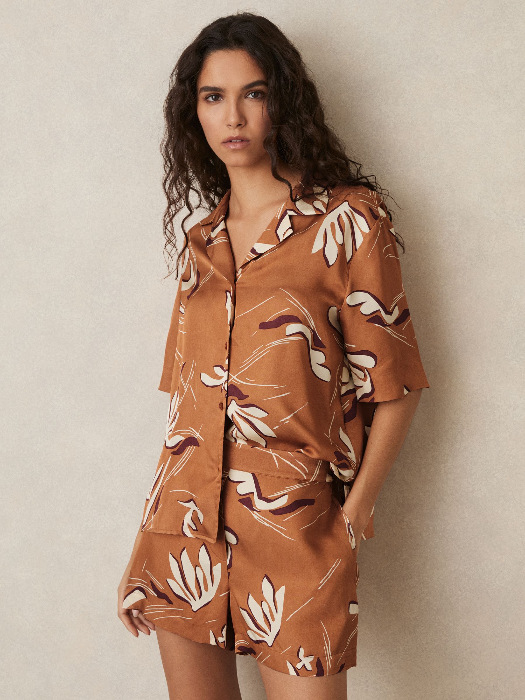 Buy Reiss Orange Sammie Printed Twill Shorts from Next USA