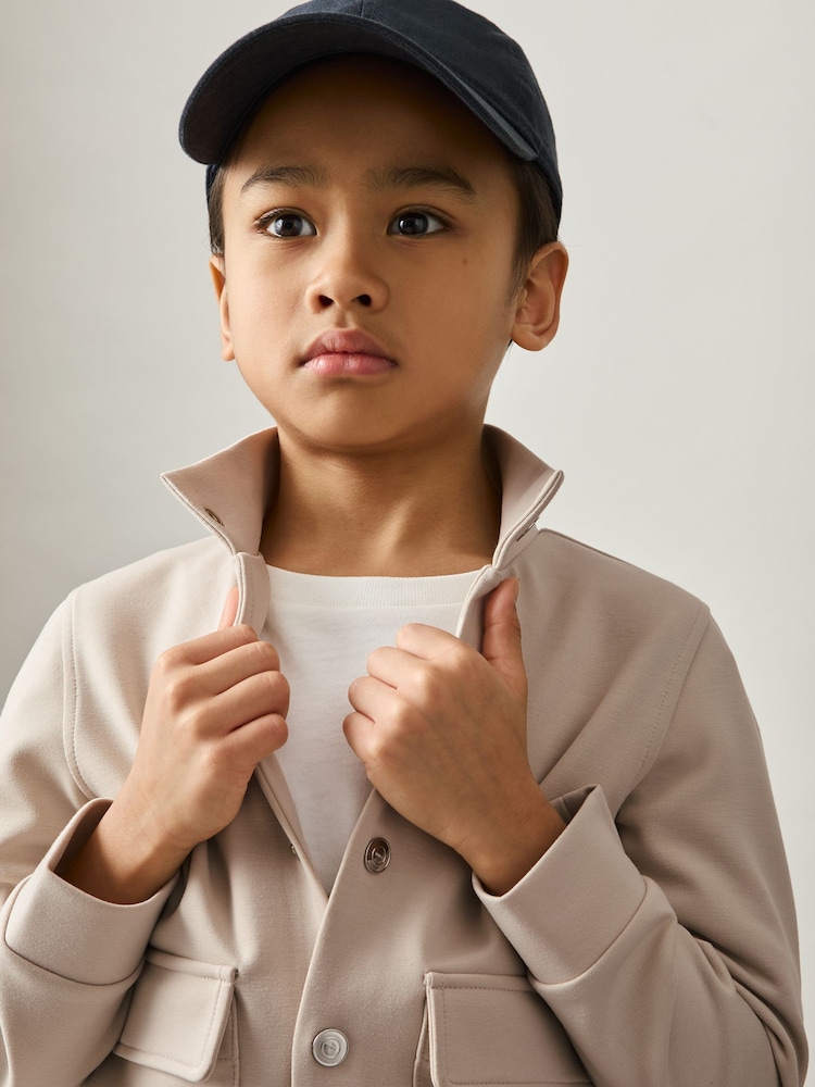 Reiss Stone Roman 9-13 yrs Interlock Funnel-Neck Jacket - Image 1 of 4