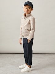 Reiss Stone Roman 9-13 yrs Interlock Funnel-Neck Jacket - Image 3 of 4