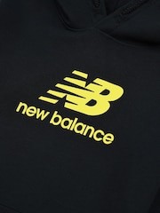 New Balance Black Boys Brush Back Stacked Logo Hoodie Set - Image 10 of 11