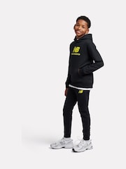 New Balance Black Boys Brush Back Stacked Logo Hoodie Set - Image 2 of 11