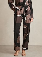 Pantalon ample Reiss Lottie Fleuri Imprimé - Image 3 de 7