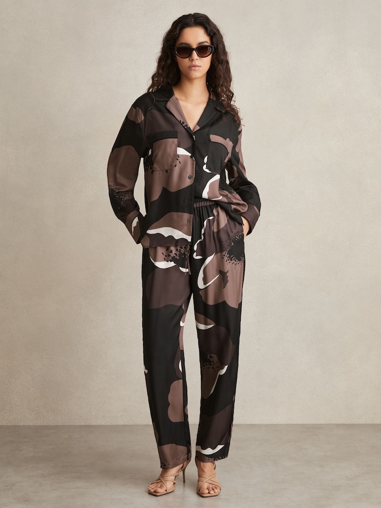 Reiss Lottie Floral-Print Wide-Leg Trousers - Image 6 of 7