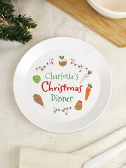 Personalised Plastic My First Christmas Dinner Plate by PMC - Image 1 of 2