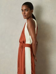Reiss Orange Inez Colour-Block Rope-Cord Jumpsuit - Image 5 of 7