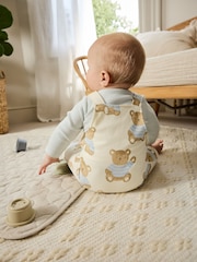 Blue Bear Print Baby Jersey Dungarees And Bodysuit Set (0mths-2yrs) - Image 2 of 7