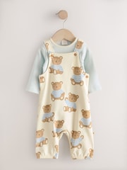 Blue Bear Print Baby Jersey Dungarees And Bodysuit Set (0mths-2yrs) - Image 3 of 7