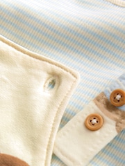Blue Bear Print Baby Jersey Dungarees And Bodysuit Set (0mths-2yrs) - Image 6 of 7