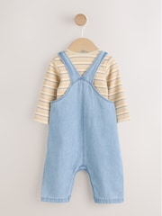 Azul - Conjunto de peto de denim y bodi de bebé (0meses -2años) - Imagen 7 de 13