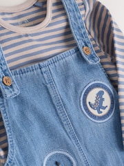 Blue Dinosaur Baby Denim Dungarees and Bodysuit Set (0mths-2yrs) - Image 10 of 10