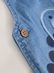 Blue Dinosaur Baby Denim Dungarees and Bodysuit Set (0mths-2yrs) - Image 7 of 10