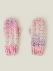 Angels By Accessorize Purple Girls Ombre Sequin Mittens - Image 1 of 3