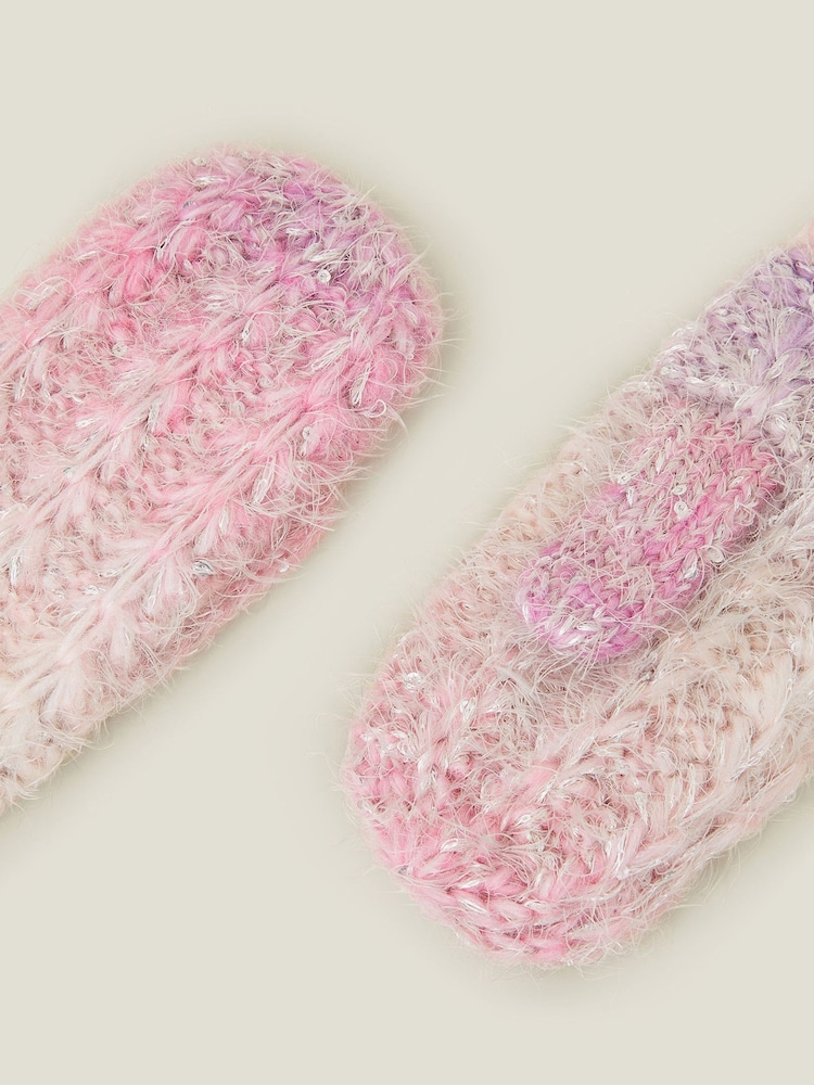 Angels By Accessorize Purple Girls Ombre Sequin Mittens - Image 2 of 3
