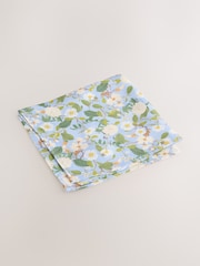 Blue Kew Gardens Floral Tie and Pocket Square - Image 4 of 4