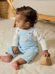 Blue Bear Baby Cord Dungarees and Bodysuit Set (0mths-2yrs) - Image 1 of 13