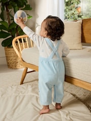 Blue Bear Baby Cord Dungarees and Bodysuit Set (0mths-2yrs) - Image 3 of 13