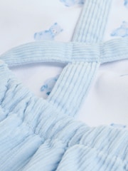 Blue Bear Baby Cord Dungarees and Bodysuit Set (0mths-2yrs) - Image 8 of 13