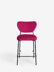 Rockett St George Hot Pink Velvet Perfect Bar Stool - Image 3 of 6