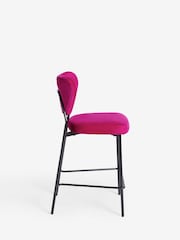 Rockett St George Hot Pink Velvet Perfect Bar Stool - Image 5 of 6