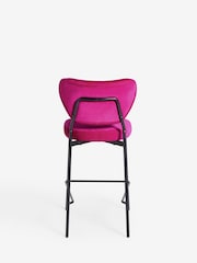 Rockett St George Hot Pink Velvet Perfect Bar Stool - Image 6 of 6