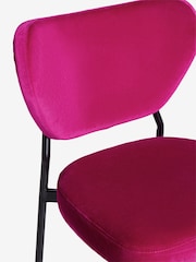 Rockett St George Set of 2 Hot Pink Velvet Perfect Dining Chairs - Image 11 of 11