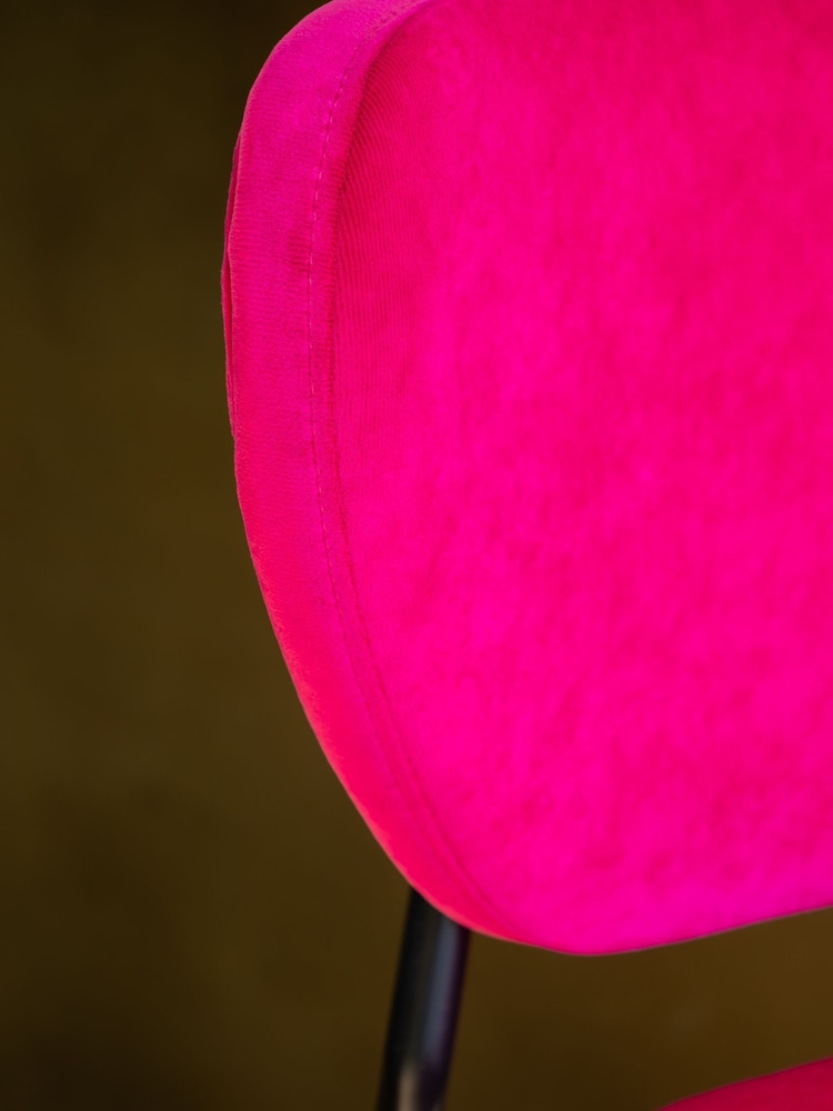 Rockett St George Set of 2 Hot Pink Velvet Perfect Dining Chairs - Image 5 of 5