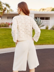Friends Like These Cream Heavyweight Crochet Cardigan - Image 5 of 5