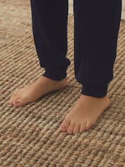 B by Ted Baker Navy Waffle Henley Pyjamas Set - Image 6 of 6