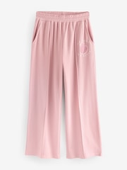 B by Ted Baker Pink Textured Wide Leg Boucle Embroidered Pyjamas Set - Image 3 of 8