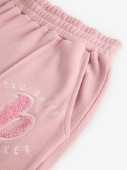 B by Ted Baker Pink Textured Wide Leg Boucle Embroidered Pyjamas Set - Image 6 of 8