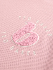 B by Ted Baker Pink Textured Wide Leg Boucle Embroidered Pyjamas Set - Image 8 of 8