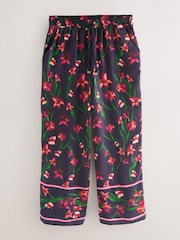B by Ted Baker Navy Floral Print Wide Leg Button Through Pyjamas Set - Bild 10 von 15