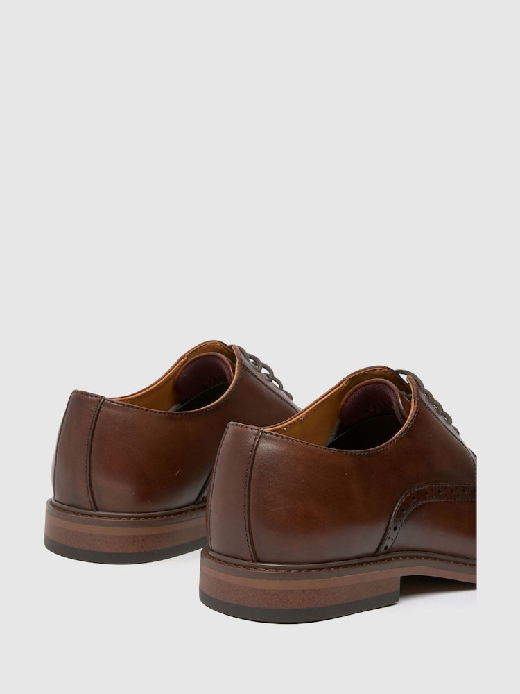 Schuh Raven Leather Brown gležnjar z luknjičastim vzorcem in vezalkami - Slika 4 iz 4 Schuh Raven Leather Brown gležnjar z luknjičastim vzorcem in vezalkami - Slika 4 iz 4