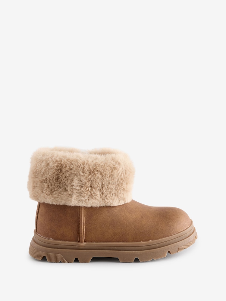 Schuh Cherry Faux Fur Brown Boots - Image 1 of 1