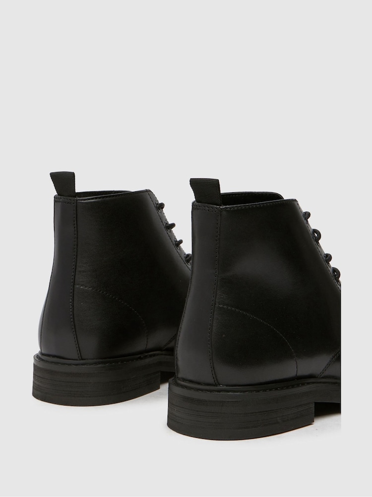 Schuh Darwin Leather Lace Up Black Shoes - Image 4 of 4 Schuh Darwin Leather Lace Up Black Shoes - Image 4 of 4