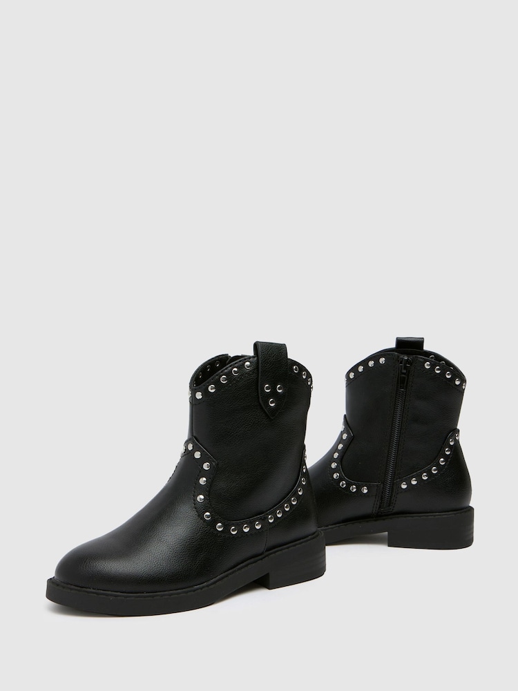 Schuh Cactus Western Black Boots - Image 2 of 4