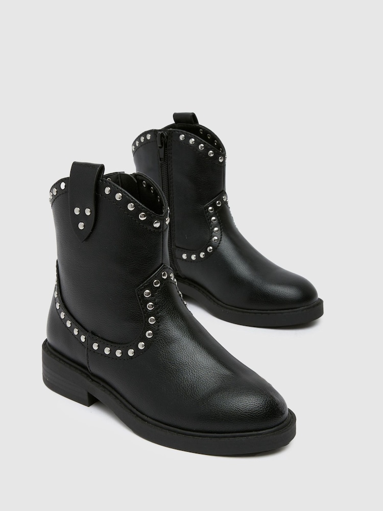 Schuh Cactus Western Black Boots - Image 4 of 4