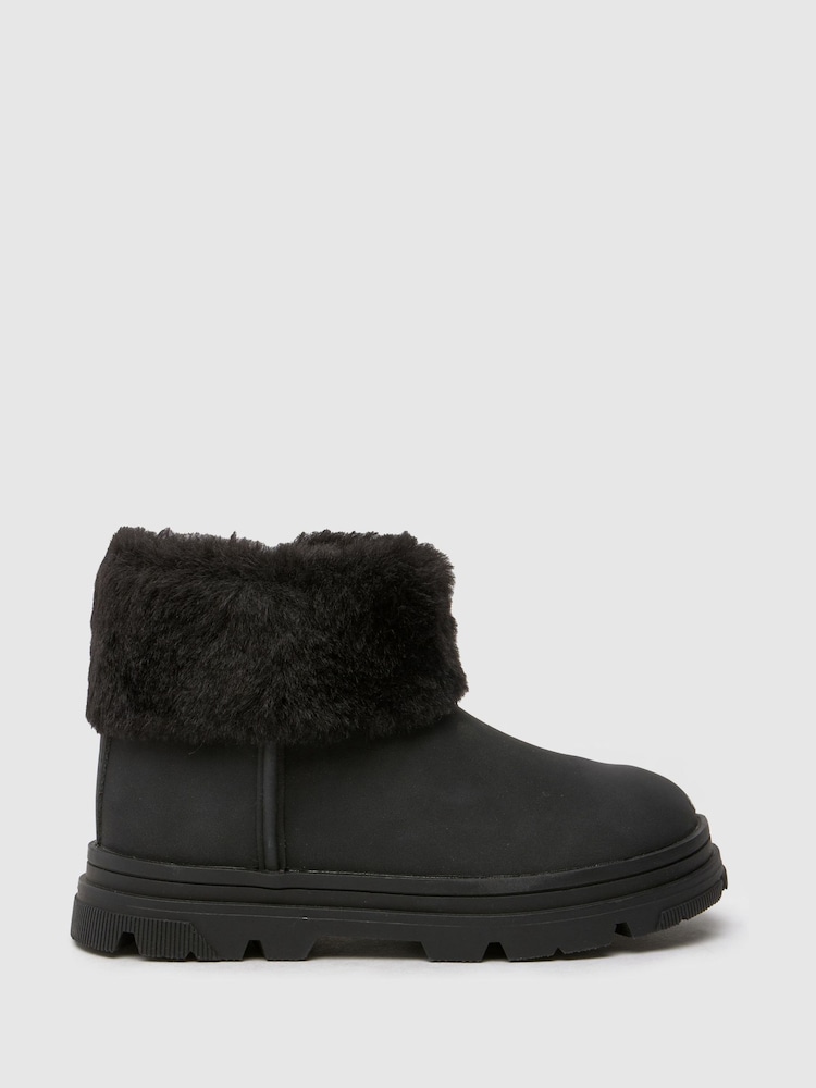 Schuh Cherry Faux Fur Black Boots - Image 1 of 4