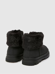 Schuh Cherry Faux Fur Black Boots - Image 2 of 4