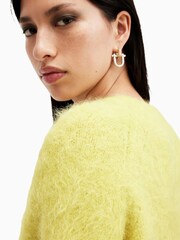 AllSaints Yellow Vortex Cardigan - Image 6 of 8