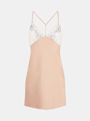 Chantelle Nude Spice embroidered Satin Chemise - Image 4 of 4