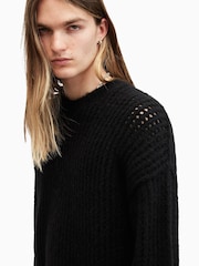 AllSaints Black Harlen Crew Jumper - Image 2 of 7