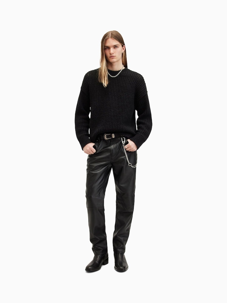 AllSaints Black Harlen Crew Jumper - Image 3 of 7