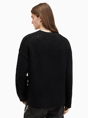 AllSaints Black Harlen Crew Jumper - Image 6 of 7