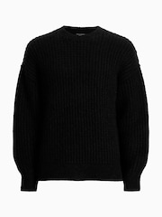 AllSaints Black Harlen Crew Jumper - Image 7 of 7