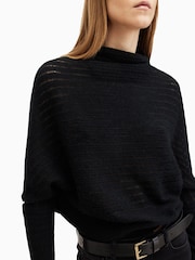 AllSaints Black Ridley Ladder Jumper - Image 2 of 9