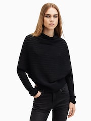 AllSaints Black Ridley Ladder Jumper - Image 7 of 9
