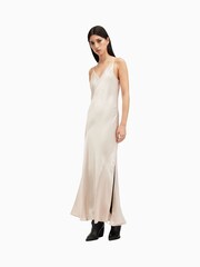 AllSaints Brown Nico Dress - Image 3 of 11