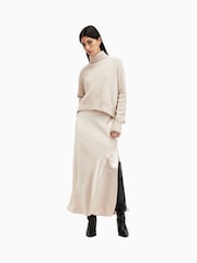 AllSaints Brown Nico Dress - Image 4 of 11
