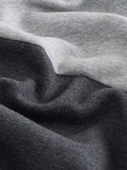 Black/White Marl Colour Block Hoodie - Image 7 of 9